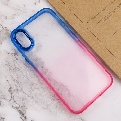 Чехол TPU+PC Fresh sip series для Apple iPhone XS Max (6.5") Розовый / Синий