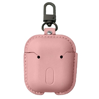 Шкіряний футляр Leather bag для навушників AirPods, Розовый