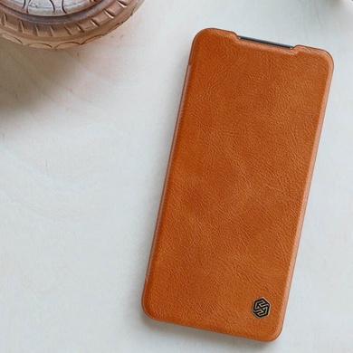 Кожаный чехол (книжка) Nillkin Qin Series для Xiaomi Redmi Note 9 / Redmi 10X Коричневый