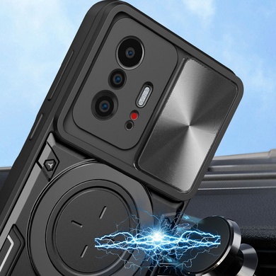 Ударопрочный чехол Bracket case with Magnetic для Xiaomi 11T / 11T Pro Black