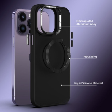 TPU чехол Bonbon Metal Style with MagSafe для Apple iPhone 12 Pro / 12 (6.1") Черный / Black