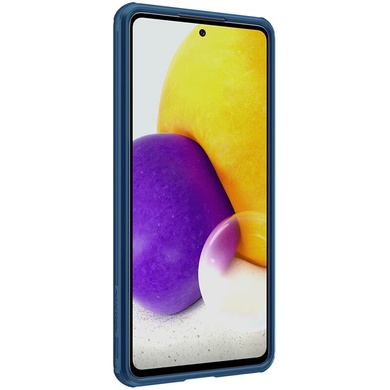 Карбоновая накладка Nillkin Camshield (шторка на камеру) для Samsung Galaxy A52 4G / A52 5G / A52s Синий / Blue