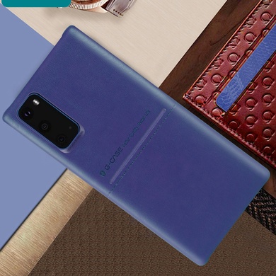 Шкіряна накладка G-Case Cardcool Series для Samsung Galaxy S20, Синий