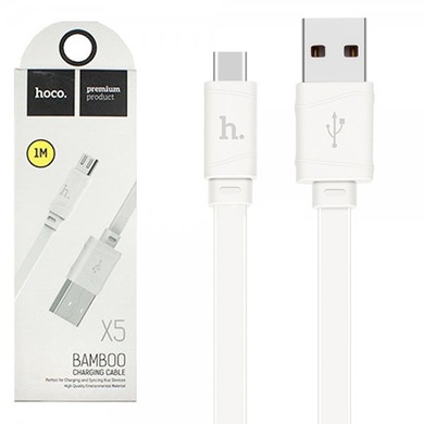 Дата кабель Hoco X5 Bamboo USB to MicroUSB (100см), Белый