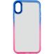 Чохол TPU+PC Fresh sip series для Apple iPhone XS Max (6.5"), Розовый / Синий