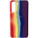 Чохол Silicone Cover Full Rainbow для Samsung Galaxy S22 Ultra, Червоний / Фіолетовий