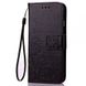 Кожаный чехол (книжка) Four-leaf Clover с визитницей для LG G8s ThinQ, Черный