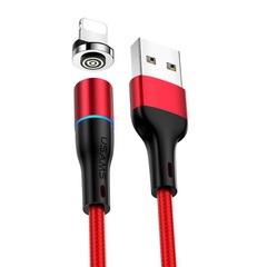 Дата кабель USAMS US-SJ352 U32 Magnetic USB to Lightning (1m) (2.4A) Красный