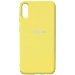 Чохол Silicone Cover Full Protective (AA) для Samsung Galaxy A02, Желтый / Yellow