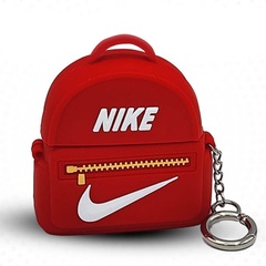Силиконовый футляр Brand для наушников AirPods 1/2 + кольцо Nike Bag Red