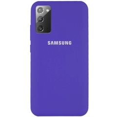 Чехол Silicone Cover Full Protective (AA) для Samsung Galaxy Note 20 Фиолетовый / Purple
