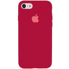 Чехол Silicone Case Full Protective (AA) для Apple iPhone 7 / 8 / SE (2020) (4.7") Розовый / Rose red