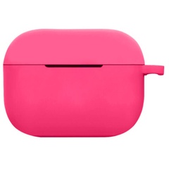 Силіконовий футляр з мікрофіброю для навушників Airpods Pro, Розовый / Barbie pink