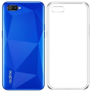 TPU чехол GETMAN Transparent 1,0 mm для Realme C2, Прозрачный / Transparent