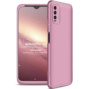 Пластиковая накладка GKK LikGus 360 градусов (opp) для Xiaomi Redmi Note 9 4G / Redmi 9 Power / 9T Розовый / Rose Gold