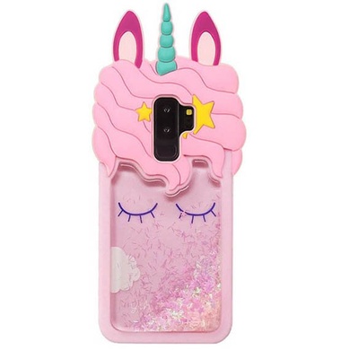 Силиконовый чехол Unicorn 3D для Samsung Galaxy S9+, Розовый