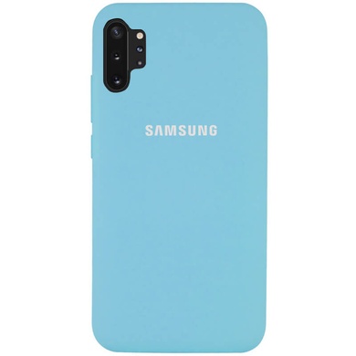 Чехол Silicone Cover Full Protective (AA) для Samsung Galaxy Note 10 Plus Голубой / Light Blue