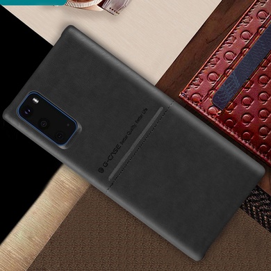 Кожаная накладка G-Case Cardcool Series для Samsung Galaxy S20 Черный