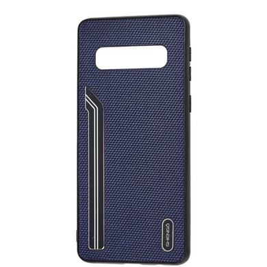 TPU чехол SHENGO Textile series для Samsung Galaxy S10 Синий