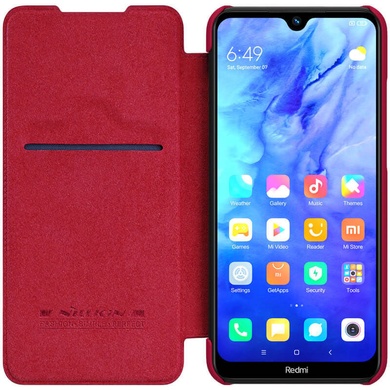 Шкіряний чохол (книжка) Nillkin Qin Series для Xiaomi Redmi Note 8T, Червоний