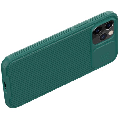 Карбоновая накладка Nillkin Camshield (шторка на камеру) для Apple iPhone 13 Pro Max (6.7") Зеленый / Dark Green
