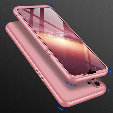 Пластиковая накладка GKK LikGus 360 градусов (opp) для Realme C3 Розовый / Rose Gold