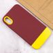 Чохол TPU+PC Bichromatic для Apple iPhone XR (6.1"), Brown burgundy / Yellow