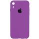 Чохол Silicone Case Square Full Camera Protective (AA) для Apple iPhone XR (6.1"), Фиолетовый / Grape