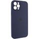 Чехол Silicone Case Full Camera Protective (AA) для Apple iPhone 12 Pro (6.1") Темно-синий / Midnight blue