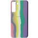 Чехол Silicone Cover Full Rainbow для Samsung Galaxy S22 Ultra, Розовый / Сиреневый