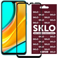 Захисне скло SKLO 3D (full glue) для Xiaomi Redmi 9 / Poco M3 / Redmi 9T, Чорний