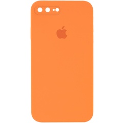 Чохол Silicone Case Square Full Camera Protective (AA) для Apple iPhone 7 plus / 8 plus (5.5 "), Оранжевый / Bright Orange