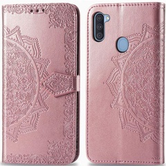 Шкіряний чохол (книжка) Art Case з візитницею для Samsung Galaxy A11 / M11, Розовый