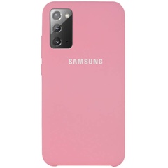 Чехол Silicone Cover (AAA) для Samsung Galaxy Note 20 Розовый / Light pink