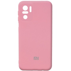 Чехол Silicone Cover Full Camera (AA) для Xiaomi Redmi Note 10 / Note 10s Розовый / Pink