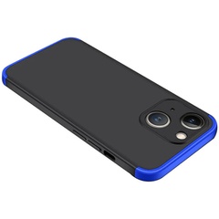 Пластиковая накладка GKK LikGus 360 градусов (opp) для Apple iPhone 13 (6.1") Черный / Синий
