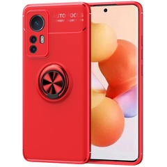 TPU чохол Deen ColorRing під магнітний утримувач (opp) для Xiaomi 12T / 12T Pro, Красный / Красный