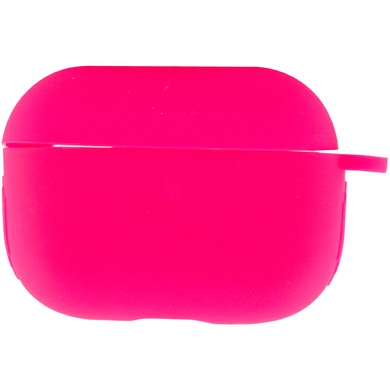 Силіконовий футляр New з карабіном для навушників Airpods Pro, Розовый / Barbie pink