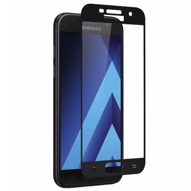 Защитное стекло 2.5D CP+ (full glue) для Samsung A720 Galaxy A7 (2017), Черный