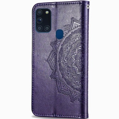 Шкіряний чохол (книжка) Art Case з візитницею для Samsung Galaxy A21s, Фіолетовий