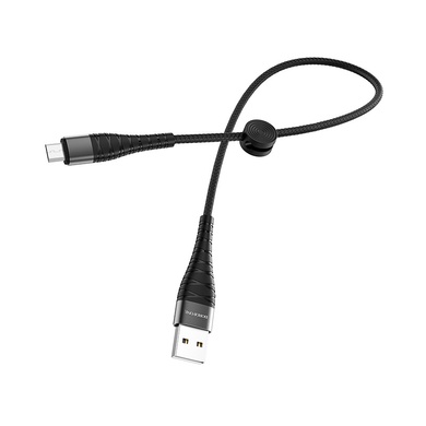 Дата кабель Borofone BX32 Munificent USB to MicroUSB (0.25m), Чорний