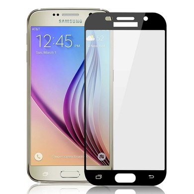 Захисне скло 2.5D CP+ (full glue) для Samsung A720 Galaxy A7 (2017), Чорний