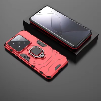 Удароміцний чохол Transformer Ring for Magnet для Xiaomi 14 Pro, Червоний / Dante Red