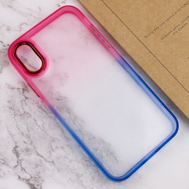 Чехол TPU+PC Fresh sip series для Apple iPhone XS Max (6.5") Синий / Розовый