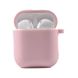 Силиконовый футляр с микрофиброй для наушников Airpods 1/2 Розовый / Pink Sand