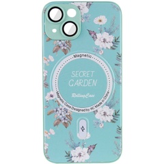 TPU+PC чехол Secret Garden with MagSafe для Apple iPhone 13 (6.1") Mint
