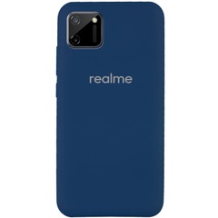 Чехол Silicone Cover Full Protective (AA) для Realme C11 Синий / Navy Blue