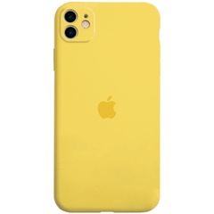 Чехол Silicone Case Full Camera Protective (AA) для Apple iPhone 12 (6.1") Желтый / Yellow