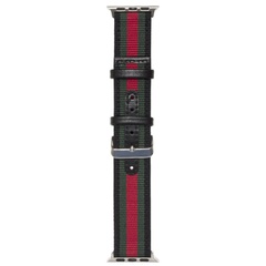 Ремешок Nylon для Apple Watch Sport Stripe 38/40mm Черный / Зеленый / Красный
