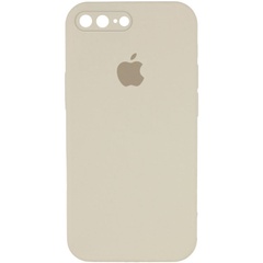 Чехол Silicone Case Square Full Camera Protective (AA) для Apple iPhone 7 plus / 8 plus (5.5") Бежевый / Antigue White